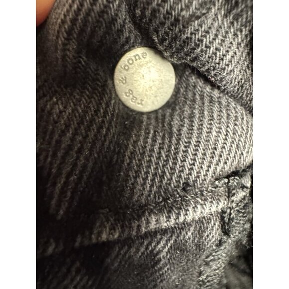 Rag & Bone Jeans Womens 29 Black Denim Baggy Wide Leg Grunge Hip Hop Goth - Picture 16 of 16